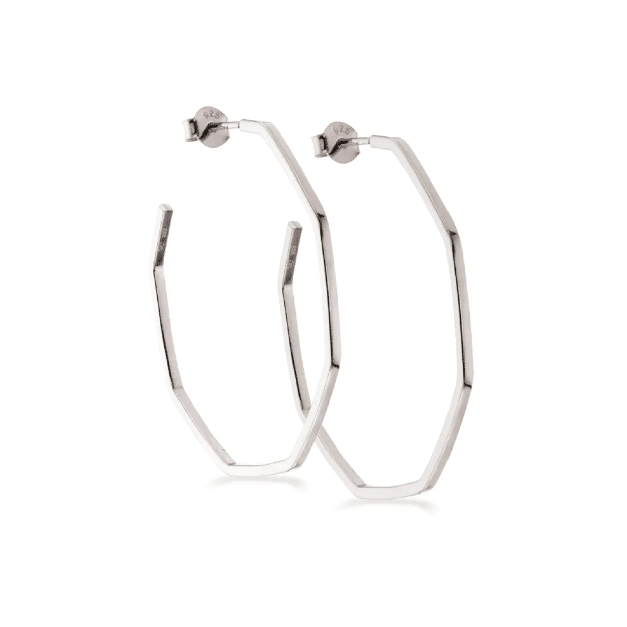 SCROUPLES SØLV ØRERINGE CREOL KANTET - 158092