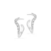 SCROUPLES SØLV ØRERINGE HALV CREOL SNOET MED ZIRKONER - 159452
