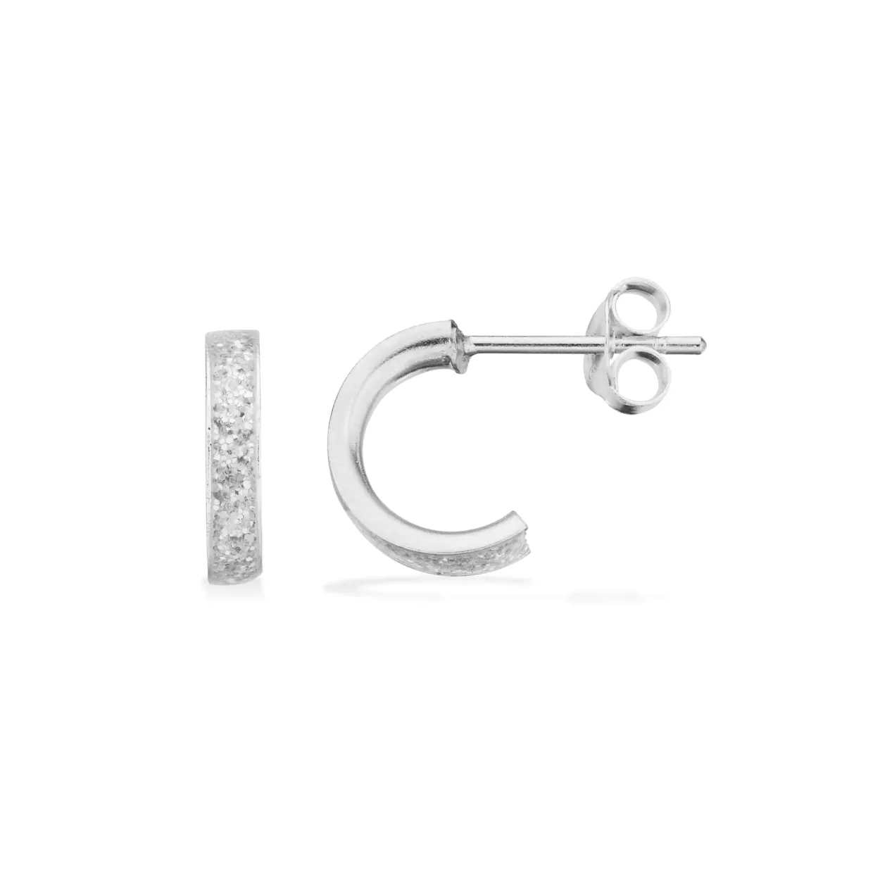 SCROUPLES SØLV ØRERINGE HALVCREOL - 160862