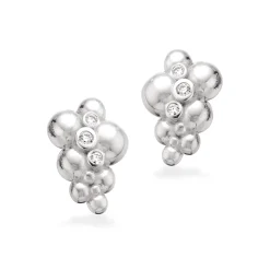 SCROUPLES SØLV ØRERINGE MED KUGLER OG ZIRKONER- 157332