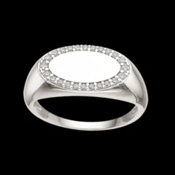 SCROUPLES SØLV RING OVAL MED ZIRKONIA - 726412
