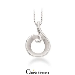 SCROUPLES SØLV VEDHÆNG MAT OG BLANK MED KÆDE - 236082