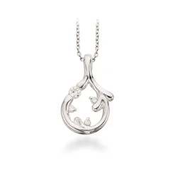 SCROUPLES SØLV VEDHÆNG NATURINSPIRERET MED KÆDE - 236062