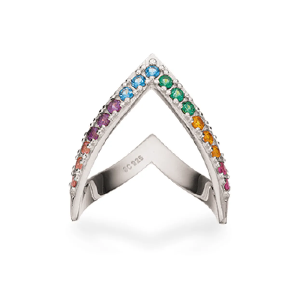 SCROUPLES SOHO BISPERING SØLV MED ZIRKONIA - 727252