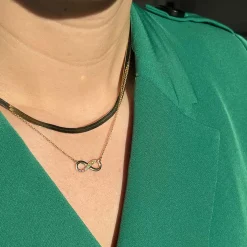 SCROUPLES SOHO SØLV FORGYLDT HALSKÆDE UENDELIGHEDSTEGN RAINBOW - 237692