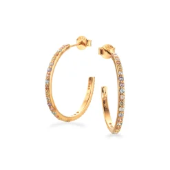 SCROUPLES SOHO SØLV FORGYLDT ØRERINGE RAINBOW CREOL - 158042