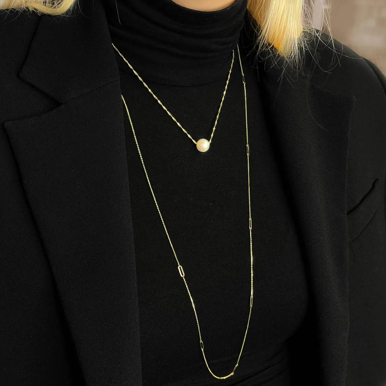 SCROUPLES VEDHÆNG SØLV FORGYLDT MED PERLE - 237062