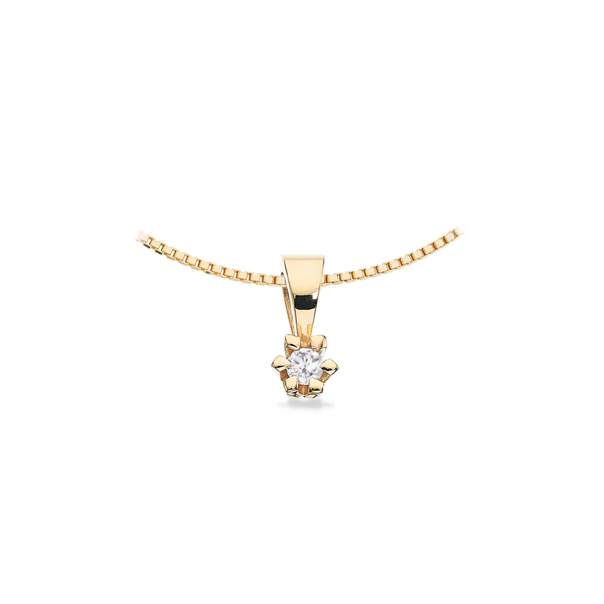 SCROUPLES VICTORIA 14 KARAT GULD VEDHÆNG MED BRILLIANT 0,05 CARAT - 11125,05