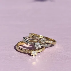 SCROUPLES VIDA DARLING 8 KARAT GULDRING MED BRILLIANT - 7823,14