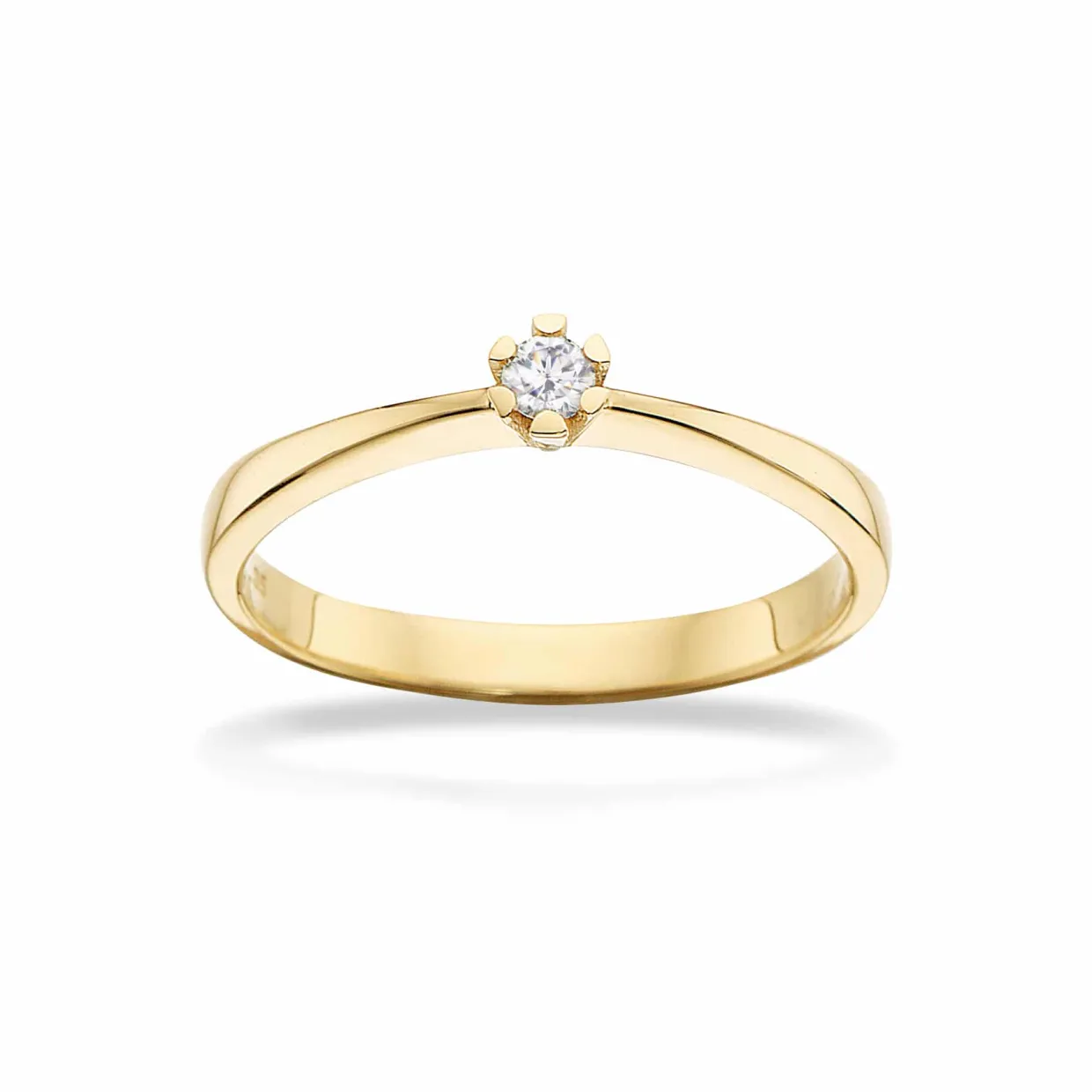 SCROUPLES VIDA RING 8 KARAT GULD MED BRILLANT 0,05 CARAT - 7813,05