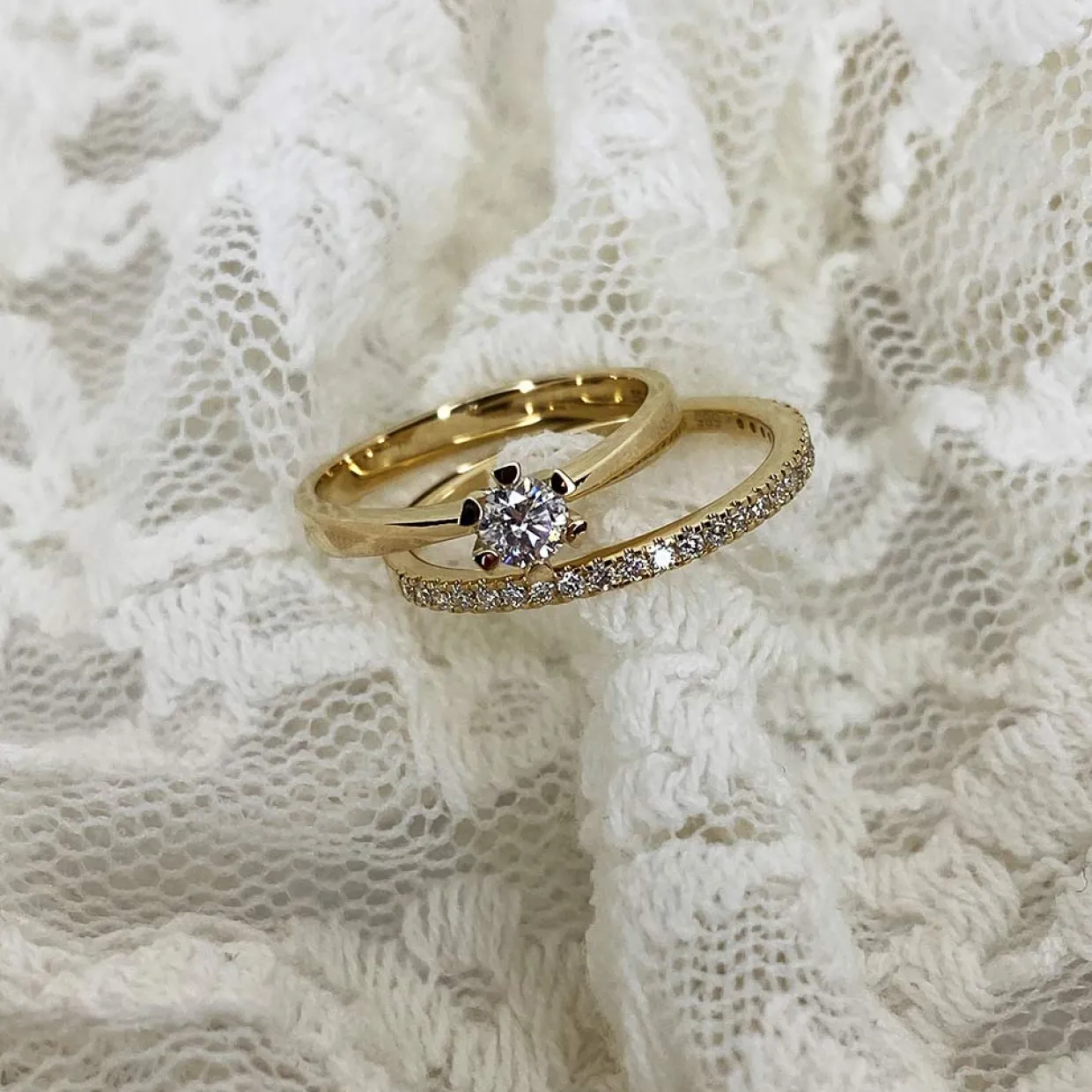 SCROUPLES VIDA RING 8 KARAT GULD MED BRILLANT 0,05 CARAT - 7813,05