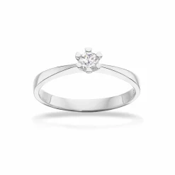 SCROUPLES VIDA RING 8 KARAT HVIDGULD MED BRILLANT 0,15 CARAT - 7814,15