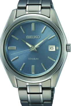 SEIKO TITANIUM HERRE UR MED BLÅ SKIVE - SUR371P1