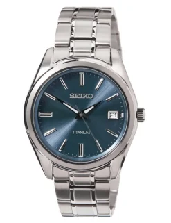 SEIKO TITANIUM HERRE UR MED BLÅ SKIVE - SUR371P1