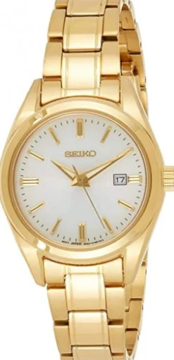 SEIKO UR DAME GULDFARVET MED DATO - SUR632P1