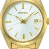 SEIKO UR HERRE GULD FARVET MED LÆNKE - SUR314P1