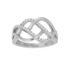 SERSBØL SØLV RING 3 TRÅDE KRYDSER MED ZIRKONIA - 145 086