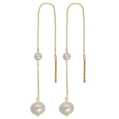 SIERSBØL 8 KARAT GULD ØRERINGE MED FERSKVANDSPERLE - 30550220300