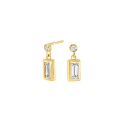 SIERSBØL 8 KARAT GULD ØRESTIK MED ZIRKONIA - 383 165CZ3