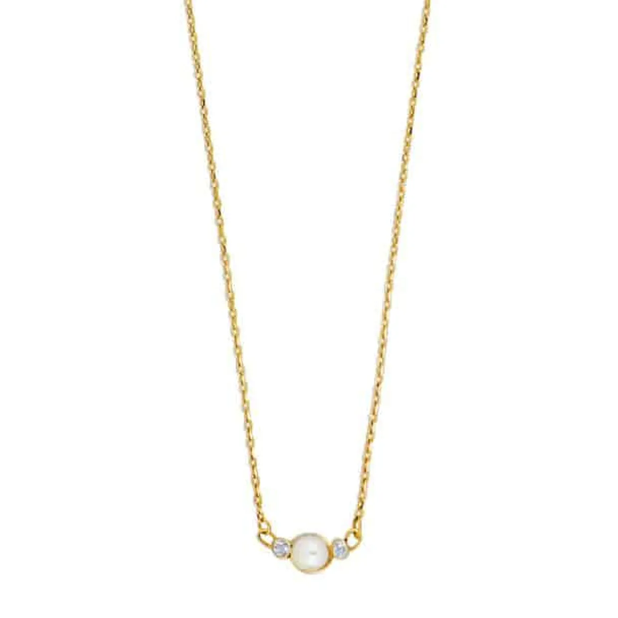 SIERSBØL 8 KARAT HALSKÆDE MED PERLE - 21831920300
