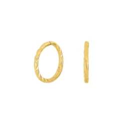 SIERSBØL CREOLER FACET SØLV FORGYLDT 12 MM - 30125065900