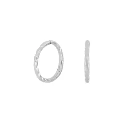 SIERSBØL CREOLER FACET SNOET SØLV 14 MM - 30125070900