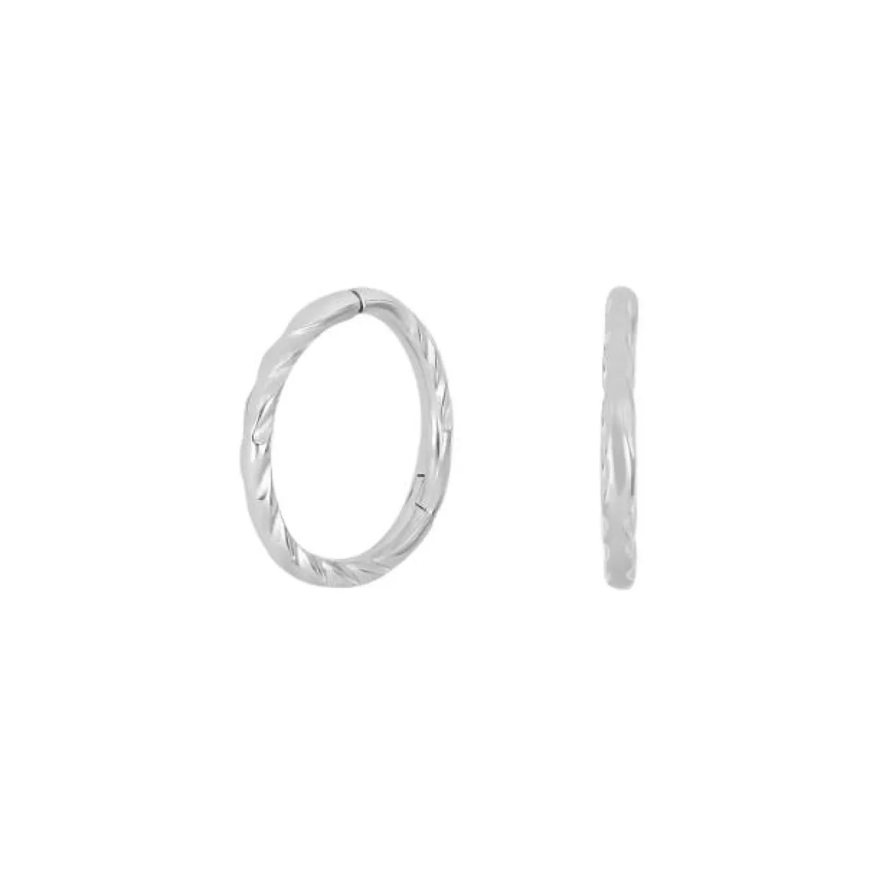 SIERSBØL CREOLER FACET SNOET SØLV 14 MM - 30125070900