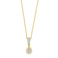 SIERSBØL HALSKÆDE 8 KARAT GULD MED ZIRKONIA - 20550310300