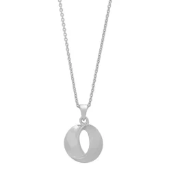 SIERSBØL HALSKÆDE SØLV CIRKEL MAT OG BLANK - 234 013