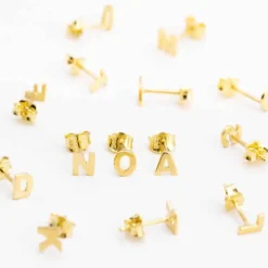 SIERSBØL ØRERING 14 KARAT GULD 1 STK BOGSTAV D - 3083187050D