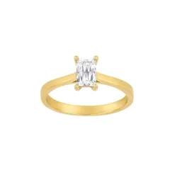 SIERSBØL RING 8 KARAT GULD MED BAGUETTE SLEBEN ZIRKONIA - 142 2073CZ3