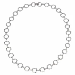 SIERSBØL SØLV RHODINERET COLLIER MED CIRKLER 45 CM - 845 105