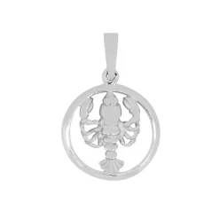 SIERSBØL STJERNETEGN KREBSEN SØLV RHODINERET VEDHÆNG - A216 006