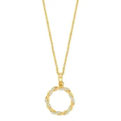 SIERSBØL VEDHÆNG 8 KARAT GULD MED ZIRKONIA SNOET CIRKEL - 20832370300