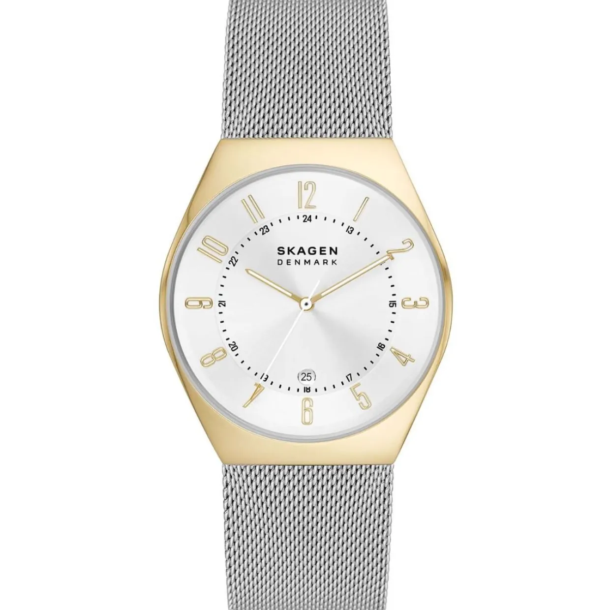 SKAGEN GRENEN UR HERRE 2 FARVET MED MESH LÆNKE - SKW6816