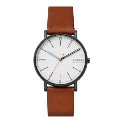 SKAGEN HERRE SIGNATUR UR HERRE MED BRUN LÆDERREM - SKW6374