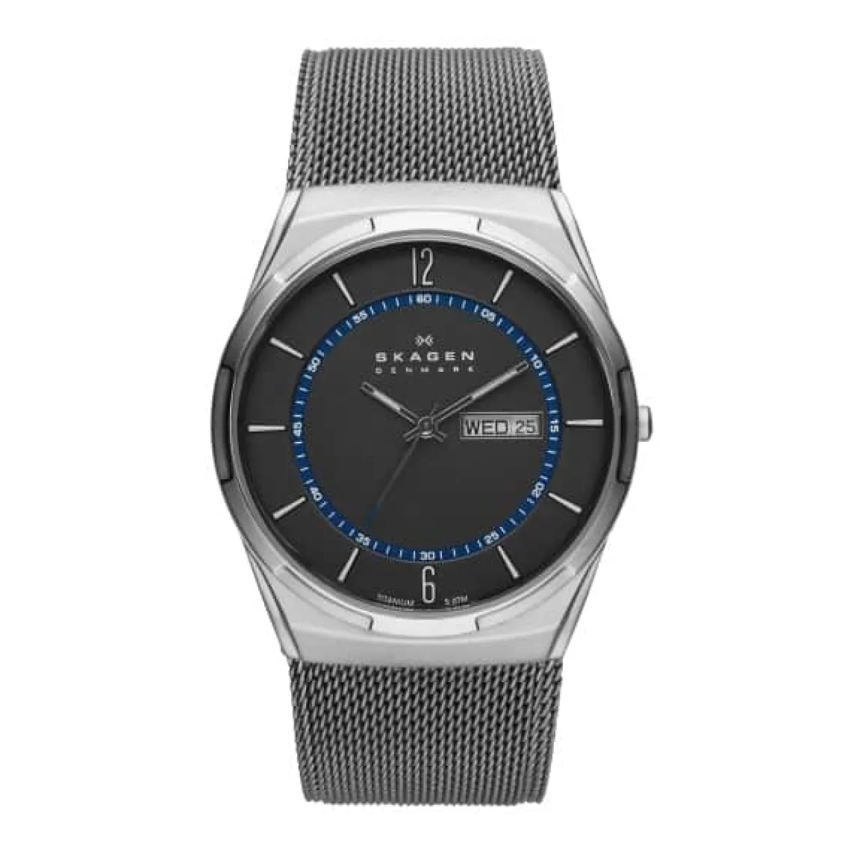 SKAGEN MELBYE TITANIUM HERRE UR MESH MED GRÅ SKIVE - SKW6078
