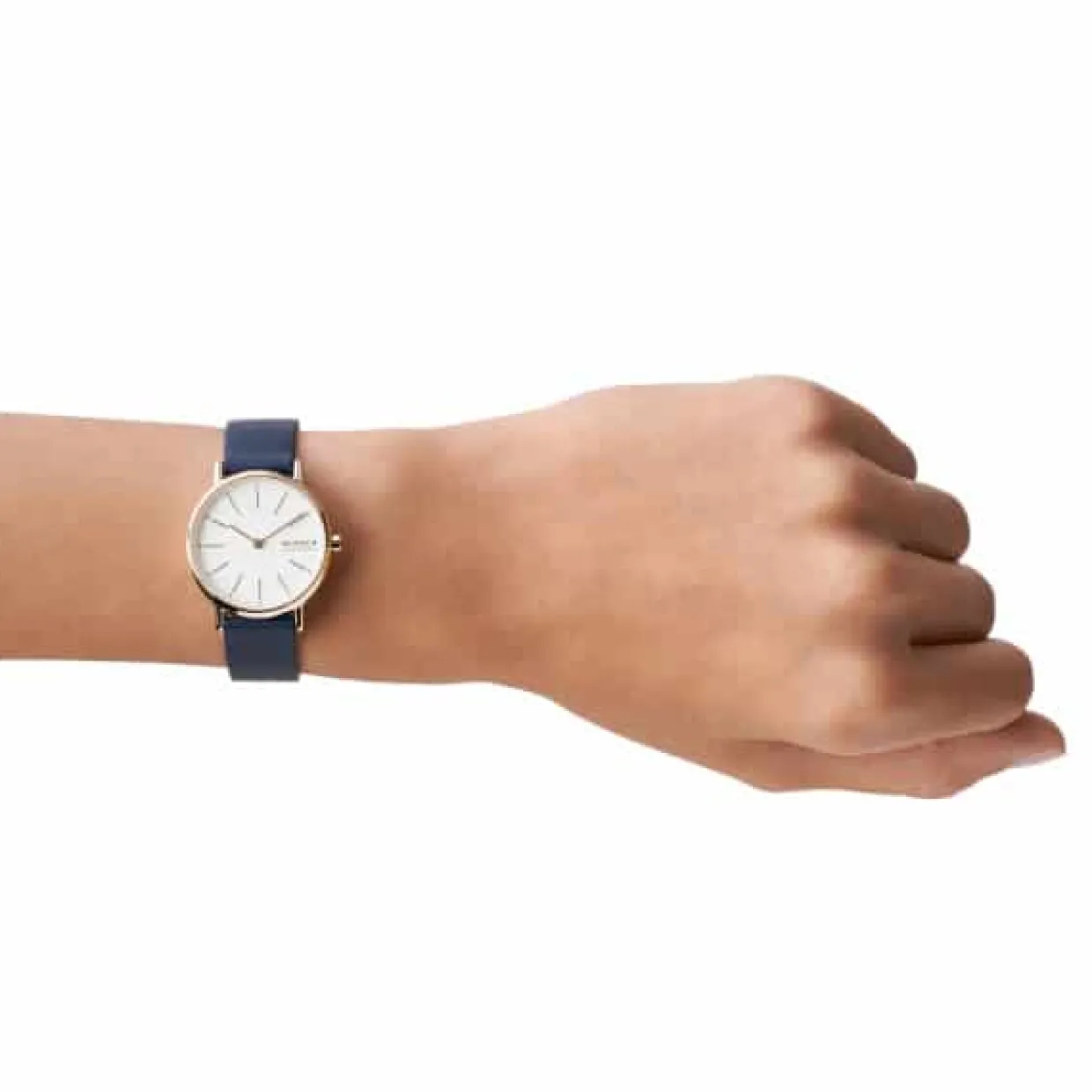 SKAGEN SIGNATUR LILLE ROSA MED BLÅ REM - SKW2838