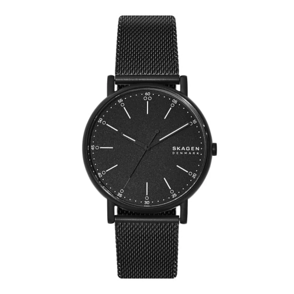 SKAGEN SIGNATUR UR HERRE SORT MED MESH LÆNKE - SKW6579