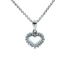 SØLV HALSKÆDE ÅBEN HJERTE MED SYNTETISKE ZIRKONIA
