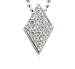 SØLV HALSKÆDE MED SYNTETISK ZIRKONIA