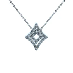 SØLV HALSKÆDE MED SYNTETISKE ZIRKONIA