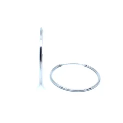 SØLV ØRERINGE CREOL DIAMETER 35 MM BREDDE 1,5 MM