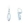 SØLV ØRERINGE HÆNGER MED SYNTETISK ZIRKONIA