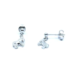 SØLV ØRERINGE HÆNGER STIK MED HEST