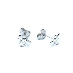 SØLV ØRERINGE STIK RHODINERET BI