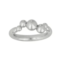 SØLV RING MED KUGLER 17 MM