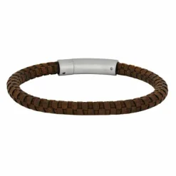 SON OF NOA ARMBÅND RUNDT I BRUNT KALVESKIND 19 CM - 80970289219