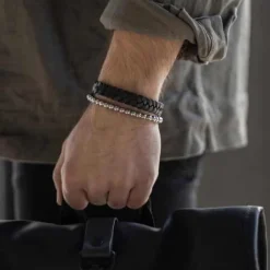 SON OF NOA ARMBÅND SORT KALVESKIND 23 CM - 80970269123