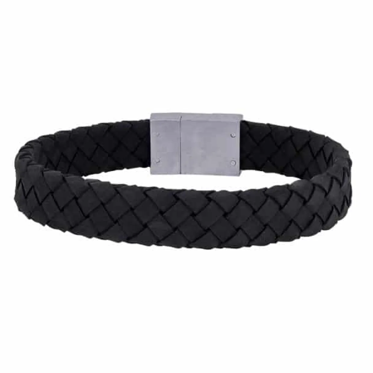 SON OF NOA ARMBÅND SORT LÆDER 19 CM MED STÅL LÅS - 80970149119